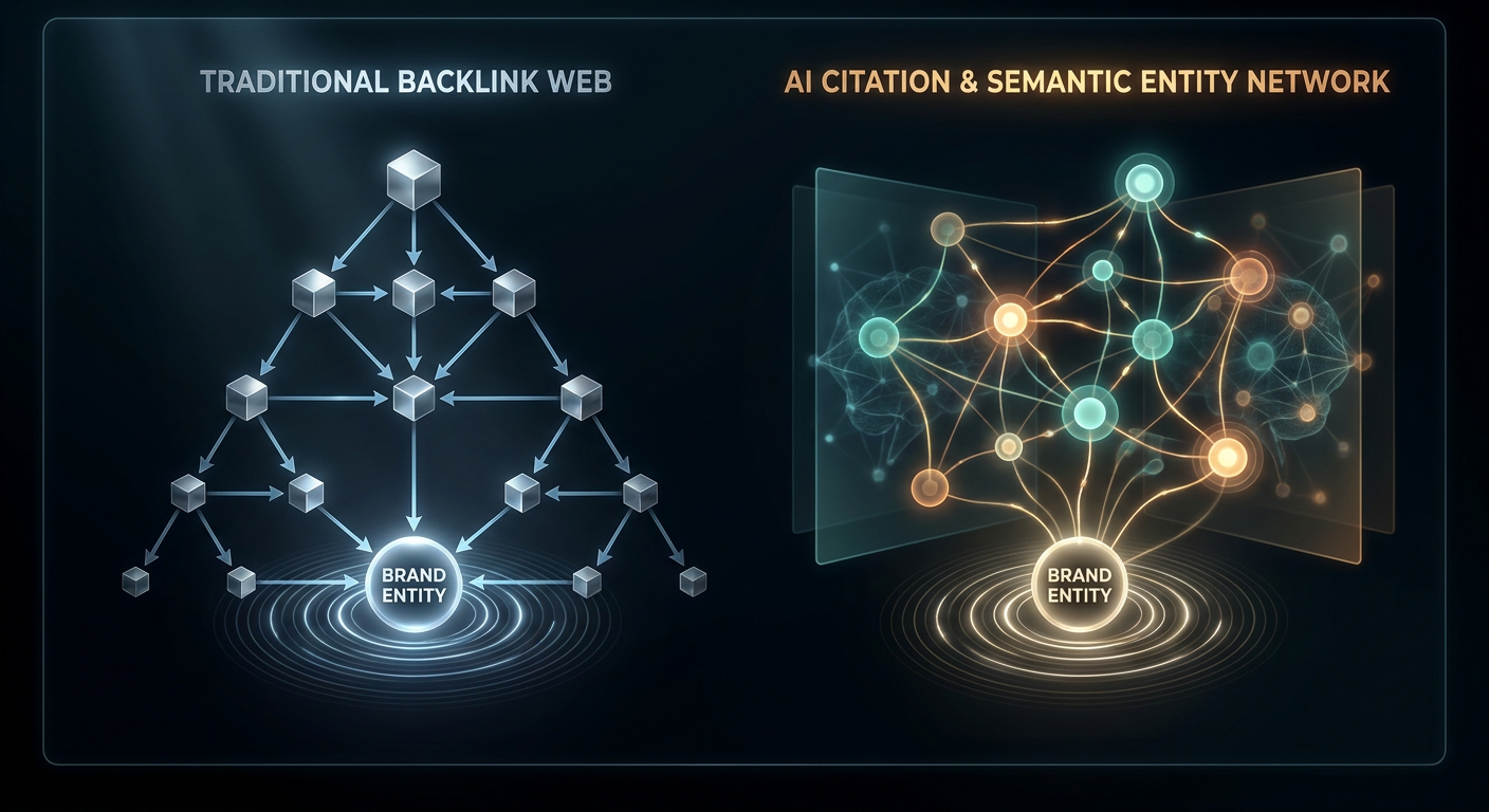Step-by-step pathway diagram showing the technical and content optimizations that lead to AI citation by ChatGPT and Perplexity
